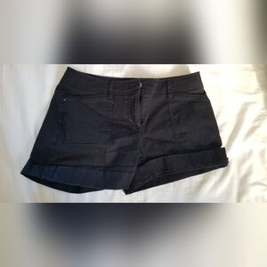 White House Black Market Dark Black Shorts, Size 6